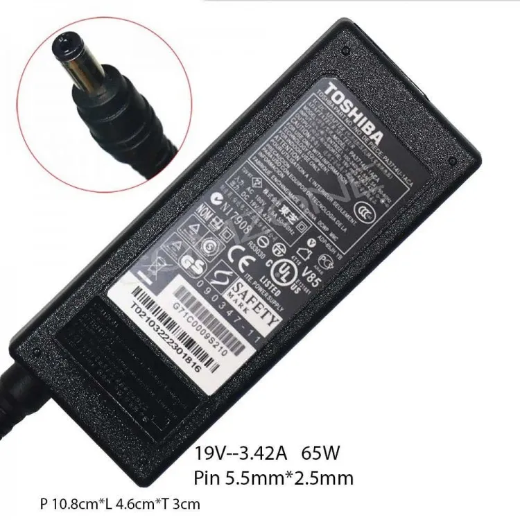 Charger Adapter Laptop Toshiba 19V 3.42A Sodagar Komputer