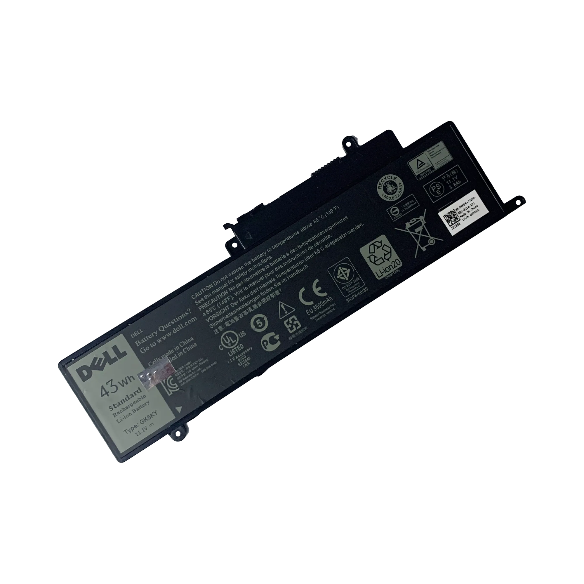 GK5KY Replacement Laptop Battery For Dell Inspiron 11 3147 3148 3152 & 13 7353 7352 7347 7348 7359 – 43Wh, 3-Cell, 11.1V