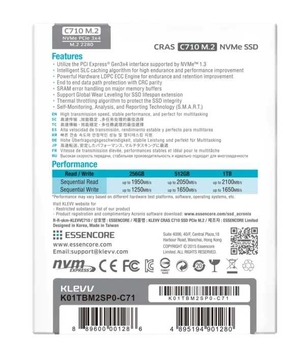 KLEVV SSD CRAS C710 1TB